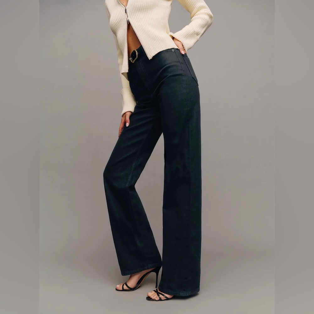 Reformation Wilder Stretch High Rise Wide Leg Jeans - Picture 2 of 14